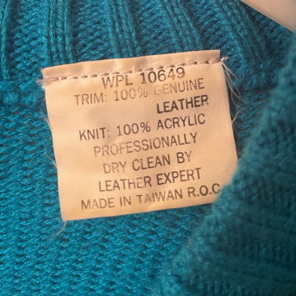 Vintage Fringe & Leather Sweater - Picture 5 of 10